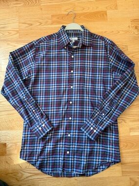 Peter Millar Crown Soft Button Down Shirt Men’s Medium Multicolor Plaid Stretch